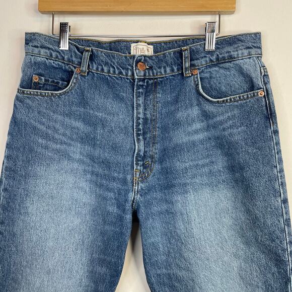 Mille Denim Brooke Mid Rise Slim Fit Jean Rigid Cotton Ankle Length Raw Hem 33 - Picture 3 of 14